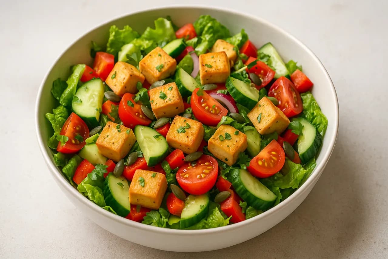 Jak przygotować tofu do sałatki, aby było pyszne i chrupiące